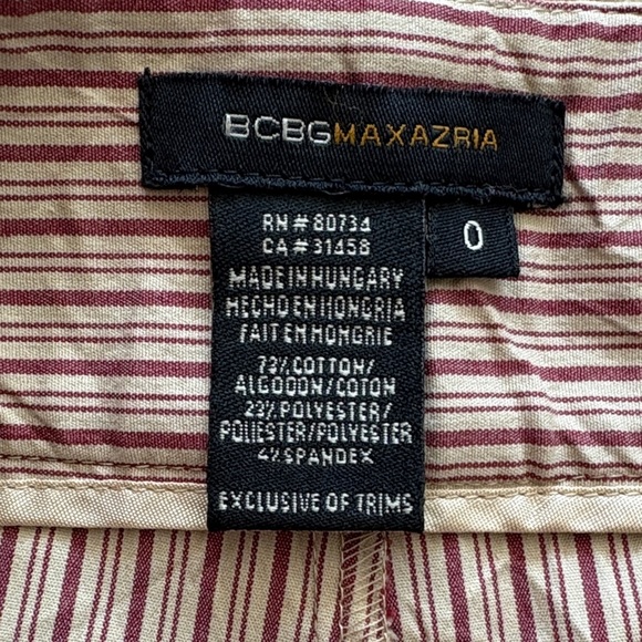 BCBG MaxAzria Vintage Cotton\Rayon Crumple-Effect Wide-Legged Women's Pants - Picture 6 of 7